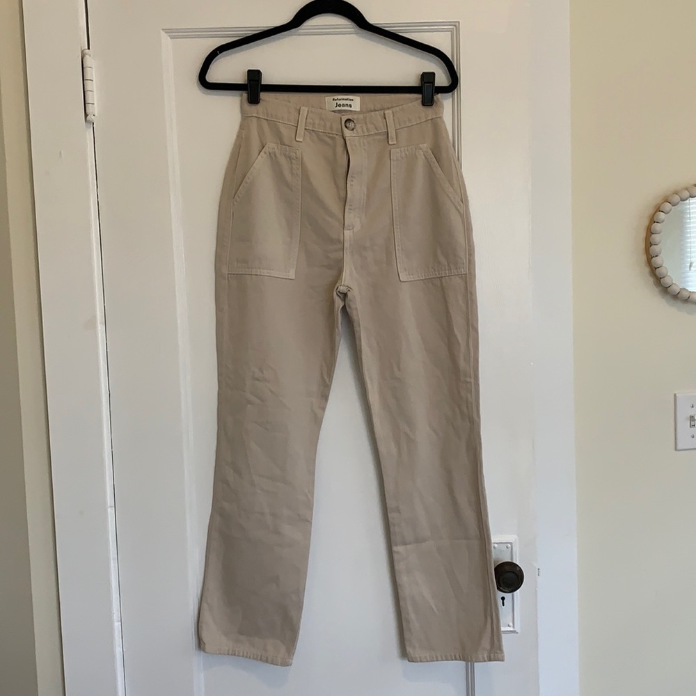 Reformation cropped painter pants - Sand - 26